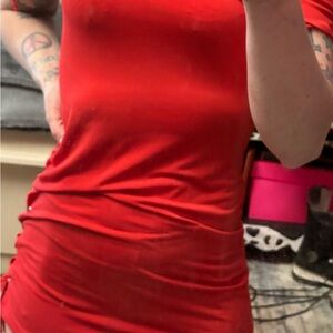 Forever 21 Fitted Red Mini Dress